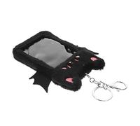 FUNOMOCYA Portatarjetas de Peluche con Alas de Demonio Llavero para Estudiantes Funda para Tarjetas para Un Almacenamiento Limpio Y Seguro
