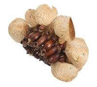 FUNOMOCYA Pulsera de Percusión Manual Conchas de Nuez Estilo Tribal Africano, Sonido Claro y Resistente, Accesorio Portátil para Sesiones de Tambores Africanos y Danza