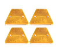 FUNOMOCYA Reflectores de Seguridad Vial Trapezoidales de Doble Cara 4piezas, Marcas Reflectantes para Entradas de Vehículos, Material Resistente y Alta Visibilidad Nocturna,