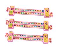 FUNOMOCYA Regla de Cálculo Aditiva de 3 Piezas para Educación Temprana, Juguete Matemático de Plástico Rosa, Regla de Números para Aprendizaje hasta 10, Material Educativo Escolar