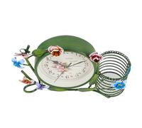 FUNOMOCYA Reloj de Escritorio Silencioso de Estilo Europeo Diseño Creativo en Hierro y Vidrio para Decoración del Salón o Sala de Reuniones