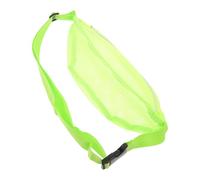 FUNOMOCYA Riñonera Deportiva de Malla Fluorescente Verde para Exteriores, Bolso de Cinturón Pequeño para Senderismo, Running y Playa, Riñonera Ligera y Transpirable para Fitness y Viajes
