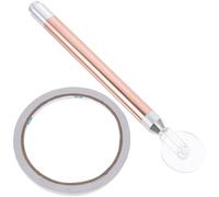 FUNOMOCYA Rueda de arte de diamante con luz LED, rodillo de presión para dibujo de gemas de aleación dorada, cinta adhesiva doble cara, herramienta para manualidades de pintura con gemas
