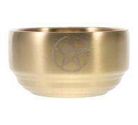 FUNOMOCYA Sacrifice Ornaments Cuenco De LatóN Dorado De 4.13 Pulgadas para Altar con DiseñO De Pentagrama Y Media Luna Quemador De Incienso Multifuncional para Hogar Y Ceremonias Tradicionales