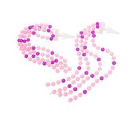 FUNOMOCYA Serpentinas para Bicicletas Infantiles Diseño de Cuentas y Borlas, Accesorio de Plástico Fácil de Instalar para Triciclos y Patinetes Rosa