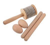 FUNOMOCYA Set de Cabasa Pequeña de Madera y Metal Volumen Optimizado, Portátil para Clases de Música y Lecciones Educativas