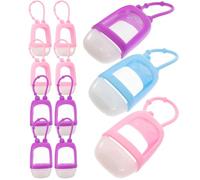 FUNOMOCYA Silicona Reutilizables con Tapa para Viaje Set de 7 Botellas Pequeñas Prácticas y Portátiles se Pueden Colgar en Bolsas Color Aleatorio Ideales para Aromaterapia y