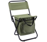 FUNOMOCYA Silla Portátil con Bolsa Isotérmica y Respaldo Ligera y Compacta para Camping Pesca Hielo y Actividades al Aire Estructura Reforzada y Oxford Resistente