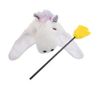 FUNOMOCYA Sombrero de Disfraz de Caballo de Peluche Multicolor Adultos, Accesorio Interactivo Palo de Juego, Diadema para Fiesta de Carnaval, Año del Caballo 2026, Disfraces y Photobooth