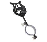 FUNOMOCYA Soporte De Clarinete Portátil Abrazadera De Saxo Clip De Lira Para Clarinete Clip De Instrumento Soporte Para Flauta De Escritorio Atril Para Saxofón Atril Ligero Metal Black