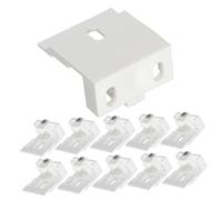 FUNOMOCYA Soporte De Cortinas De Plástico 10 Piezas Accesorios para Persianas Soporte Ajustable Adecuado para Baño Cocina y Dormitorio Clips para Cortinas Resistentes