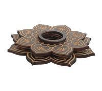 FUNOMOCYA Soporte Función Antideslizante de Bola de Cristal de Madera Negro y Diseño Elegante para Exhibición y Decoración en Mesa de Tarot