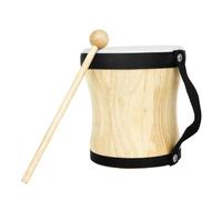 FUNOMOCYA Tambor de Mano Portátil de Madera con Piel de Oveja Instrumento de Percusión Educativo para Incluye Baqueta Duradero y Seguro para Educación Infantil