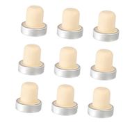 FUNOMOCYA Tapones De Vino De Aluminio De 29mm 9 Piezas Herméticos para Botella De Vidrio Ideales Hogar Bar Color Plateado