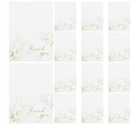 FUNOMOCYA Tarjetas de Felicitación Acuarela Lámina Dorada, Tamaño Mini, 50 Unidades de Cartulina para Agradecimiento, Cumpleaños y Eventos Obsequios, Ideales para Regalos y Notas