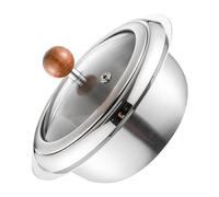 FUNOMOCYA Tazón para Bibimbap de Acero Inoxidable con Tapa Olla Coreana para Sopa Arroz y Fideos Olla de Cocina para Cocina de Inducción y Gas Alta Conductividad Térmica Fácil de Limpiar