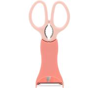 FUNOMOCYA Tijeras de Cocina Multifuncionales Acero Inoxidable con Pelador y Soporte Tijeras Compactas para Cortar Alimentos y Pelar Patatas Accesorio Práctico para Preparar Comida Infantil