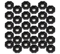 FUNOMOCYA Tuerca Moleteada de Plástico Negro M4 X 0,7 Mm, Perillas de Sujeción Mango de Estrella, 200 Unidades, Ajustables a Mano para Muebles, Maquinaria E Industria