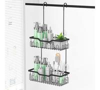 FUNPALA Shower Caddy Estanteria Baño sin Taladro,stanteria Ducha para Colgar, Organizador Baño, SUS304 Acero Inoxidable Sin Taladro Negro
