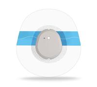 funpatch Parches Adhesivos Dexcom G7 A Prueba De Agua, Paquete De 55 Parches Transparentes Premium Para Dexcom G7 Cinta De Película Precortada Hipoalergénica Y Respetuosa Con La Piel 10 Días De Duraci