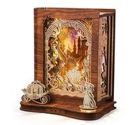 FUNPOLA Cinderella Puzzle 3D LED - Modelo DIY en Madera con luz, Libro de Cuentos Decorativo, Kit de construcción Creativa para Adultos y Adolescentes (14+), decoración del hogar (Cenicienta)