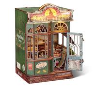 FUNPOLA Puzzle 3D de Madera Miniatura Tienda de Magia - Kit Casa de Muñecas DIY con Luces LED y Muebles, Decoración para el Hogar, Regalo Creativo para Adultos y Adolescentes