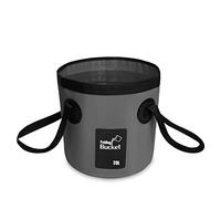 Funrelaxer Cubo Plegable para Acampar, Cubo De Agua Plegable 20L Cubo Plegable Portátil para Viajes, Senderismo, Pesca, Paseos En Bote, Jardinería (Gris)