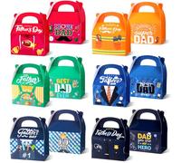 Funrous 48 cajas de regalo para el día del padre, cajas de dulces para el día del padre, regalos de fiesta, cajas de regalo de galletas para el mejor papá de todos los tiempos, cajas de regalo a