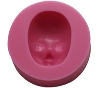 Funshowcase Molde de silicona 3D de cara humana para azúcar, fondant, arcilla polimérica, fabricación de jabón, resina epoxi, fabricación de muñecas, proyectos de manualidades A8