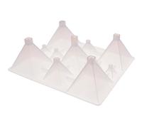 Funshowcase Molde de silicona de resina geométrica de pirámide cuadrada 11 cavidades