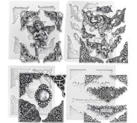 Funshowcase Molde de silicona para decoración de pasteles, arcilla polimérica, 4 unidades