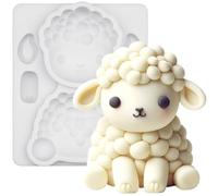 FUNSHOWCASE Molde para fondant, ovejas, animales de granja, decoración para tartas, 3.3 pulgadas de alto