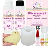 FUNSHOWCASE Taba Squishy Maker Big Chick Molde de silicona + gel + kits Paquete para hacer Fufu Squish