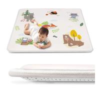 Funsland Alfombra Bebe Acolchada Plegable,127 x 127cm x 2.5 cm Grosor, TPU Resistente al Desgarro Tapete Actividades Gateo,Impermeable Colchoneta Bebe Suelo, Alfombra de Juegos Infantil