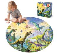 Funsland Puzzle Niños 3 4 5 6 7 Años - 70 Piezas Puzzle Mundial de Dinosaurios , Puzzles Infantiles de Cartón, Puzle Juguetes Bebes Montessori Educativos Regalos Rompecabezas
