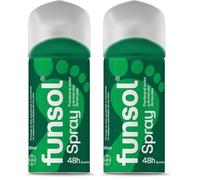 Funsol Desodorante Pies Spray Antitranspirante - Reduce Sudor y Mal Olor, Olor Zapatos y Zapatillas, Protección Duradera - 150 ml (Paquete de 2)