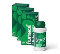 Funsol® Polvo desodorante para pies - Pack 3x60 g | Reduce el sudor excesivo y combate el mal olor de los pies; para mayor protección también calzado y calcetines