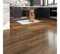 FunStick 35 tablones para despegar y pegar, de madera oscura, autoadhesivos, de vinilo, para baño, cocina, despegar y pegar, azulejos de suelo laminados impermeables para autocaravanas de 6 x 36