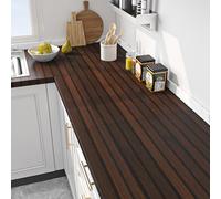 FunStick 40CM×6M Papel Pintado Madera Papel Pintado Autoadhesivo Pared Salon Impermeable Papel Adhesivo para Muebles Madera Encimera Cocina Mesa Vinilos para Muebles Cocina Efecto Madera Paneles 3D