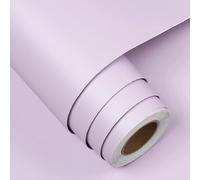 FunStick 40CMx6M Papel Pintado Autoadhesivo Lila Morado Papel Pintado Pared Dormitorio Salón Infantil Vinilo Adhesivo Muebles Liso Morado Vinilos Armarios Cocina Habitación Vinilo Decorativo Lila