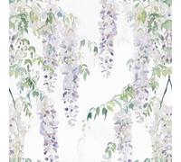 FunStick 44.5CM×9M Papel Pintado Autoadhesivo Pared Dormitorio Papel Adhesivo para Muebles Flores Violeta Lila Vinilo Adhesivo Armario Cocina Impermeable Revestimiento Pared Salon Flores Púrpura Claro