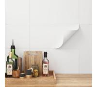 FunStick Azulejo Adhesivo Blanco 15 Baldosas 30X60CM Suelo Vinilo Autoadhesivo Blanco Baldosas Vinilicas Adhesivas Azulejos Adhesivos Cocina Suelo Poner Suelo Vinilico Baño Ideas Para Pared Baño