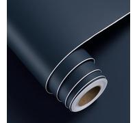 FunStick Papel Pintado Autoadhesivo Azul Oscuro Liso Vinilo Adhesivo Armario Cocina Baño Impermeable Papel Pintado Pared Dormitorio Vinilo Adhesivo Pared Color Azul Vinilos para Muebles Cocina 40CMx2M