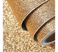 FunStick Papel Pintado Autoadhesivo Dorado Decoración 40CMX2M Papel Adhesivo para Muebles Brillante Hojas con Brillo Dorado Vinilo Adhesivo Pared Brillantina Manualidades Papel de Regalo Colorido