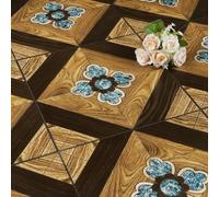 FunStick Suelo Vinilo Autoadhesivo Cocina Madera Vintage Sevilla Azulejos Adhesivos Pared Baño Marrón 30×30CM 5 Baldosas Adhesivas Suelo Dormitorio Baño Vinilo Adhesivo Efecto Madera Azulejos Cocina