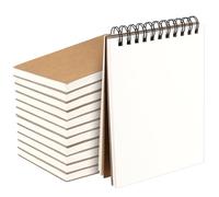 FUNSUEI 12 cuadernos pequeños A6 en espiral, 60 páginas/30 hojas, pequeño en blanco, bloc de notas, mini cuaderno A6, bloc de bocetos para escribir, bocetos, notas