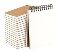 FUNSUEI 16 cuadernos pequeños A6 en espiral, 60 páginas/30 hojas, pequeño en blanco, bloc de notas, mini cuaderno A6, bloc de bocetos para escribir, bocetos, notas