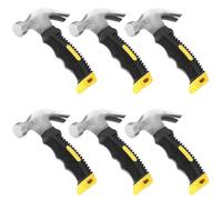 FUNSUEI 6 Pequeños Martillos Encofrador de Garra de 250 g para Carpintería, Martillos de Camping Pequeños para Bricolaje, Reparación y Carpintería