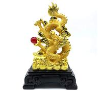 FUNSXBUG Estatua de dragón Chino de Feng Shui de 11 Pulgadas, Figura de Escultura de Feng Shui, decoración del hogar, Oficina, decoración de Mesa, Adornos de Buena Suerte
