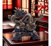 FUNSXBUG Estatua de dragón Chino Feng Shui Escultura Figuritas Feng Shui Decoración de Oficina en el hogar Decoración de Escritorio Buena Suerte Regalos
